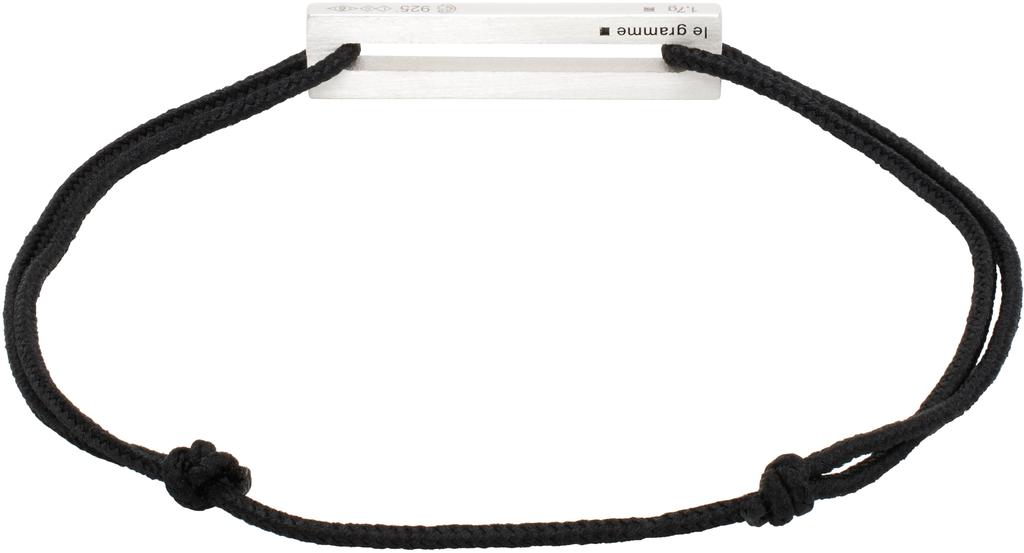 Le Gramme Black Lacquered Cord 'Le 1.7g' Bracelet