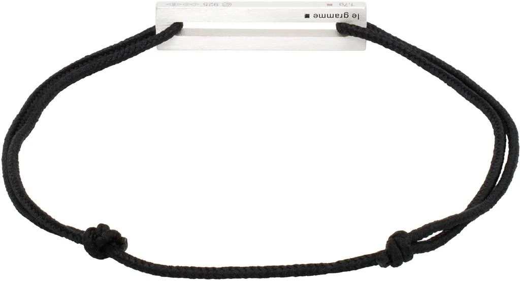 Le Gramme Black Lacquered Cord 'Le 1.7g' Bracelet 2