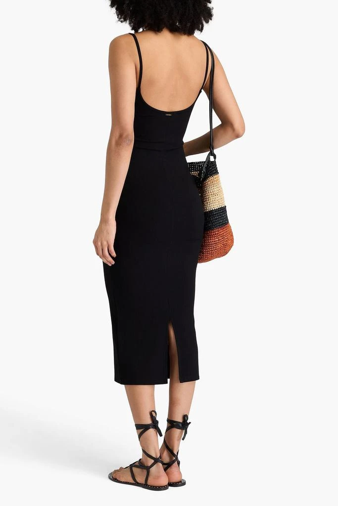 MELISSA ODABASH Riley ribbed-jersey midi dress 3