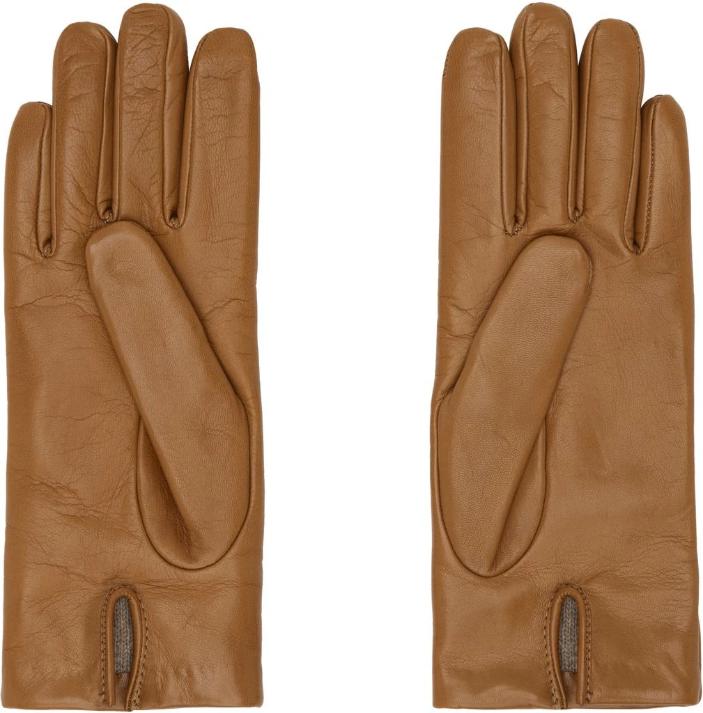 Max Mara Tan Splato Gloves 2