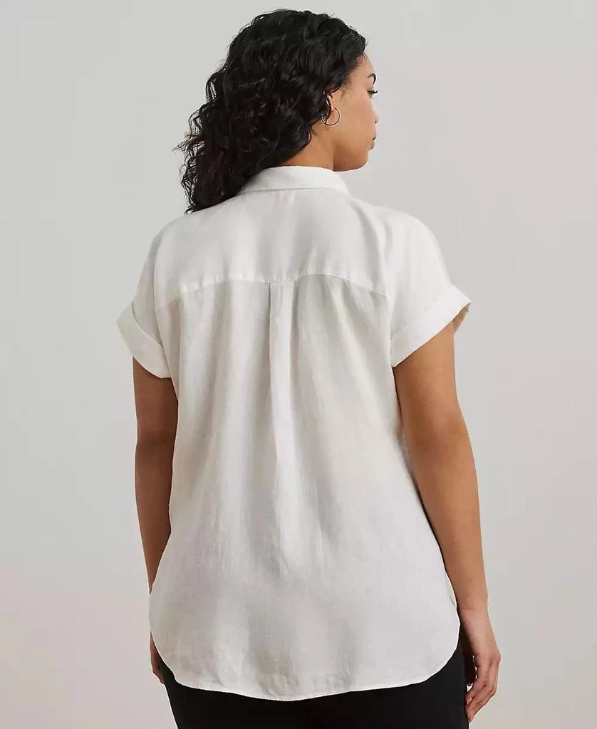 Ralph Lauren Plus Size Linen Dolman Sleeve Top 3