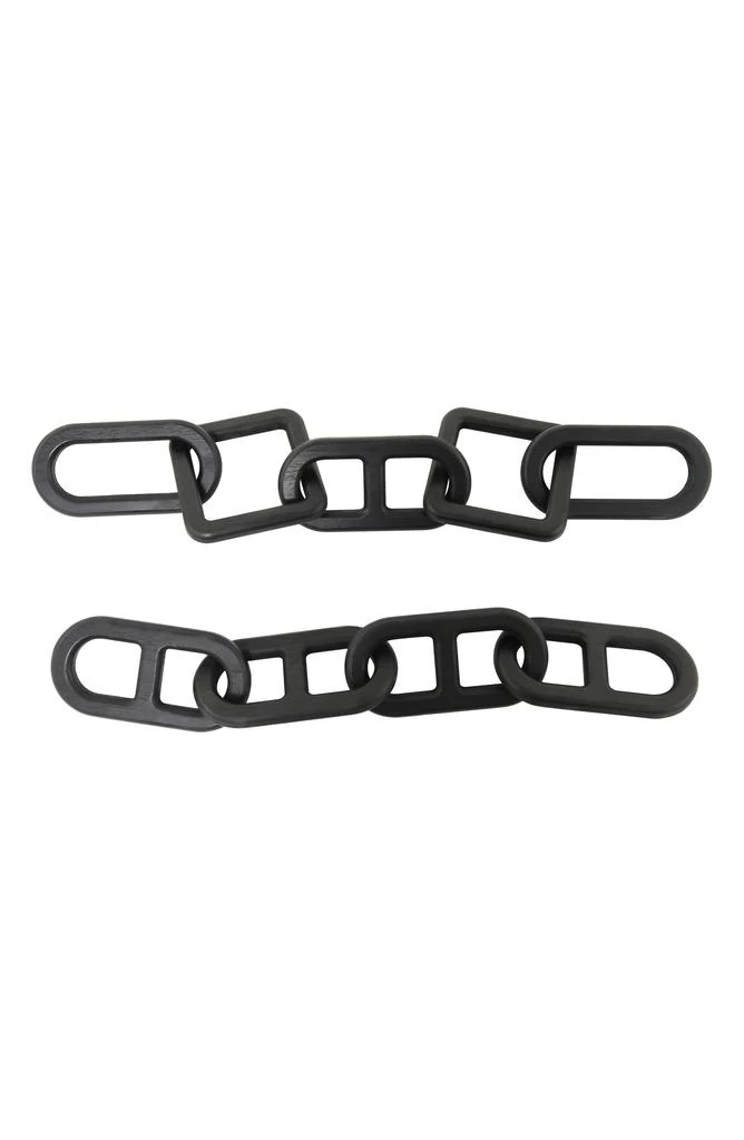 UMA Set of 2 Wooden Chain Link Sculptures 8