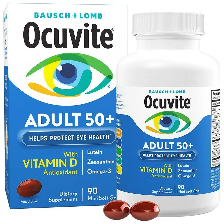 Ocuvite Adult 50+ Eye Vitamins and Mineral Supplements  Soft Gels 1