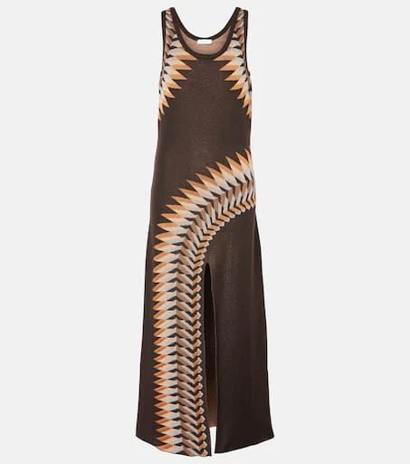 Rabanne Lamé jacquard maxi dress 1
