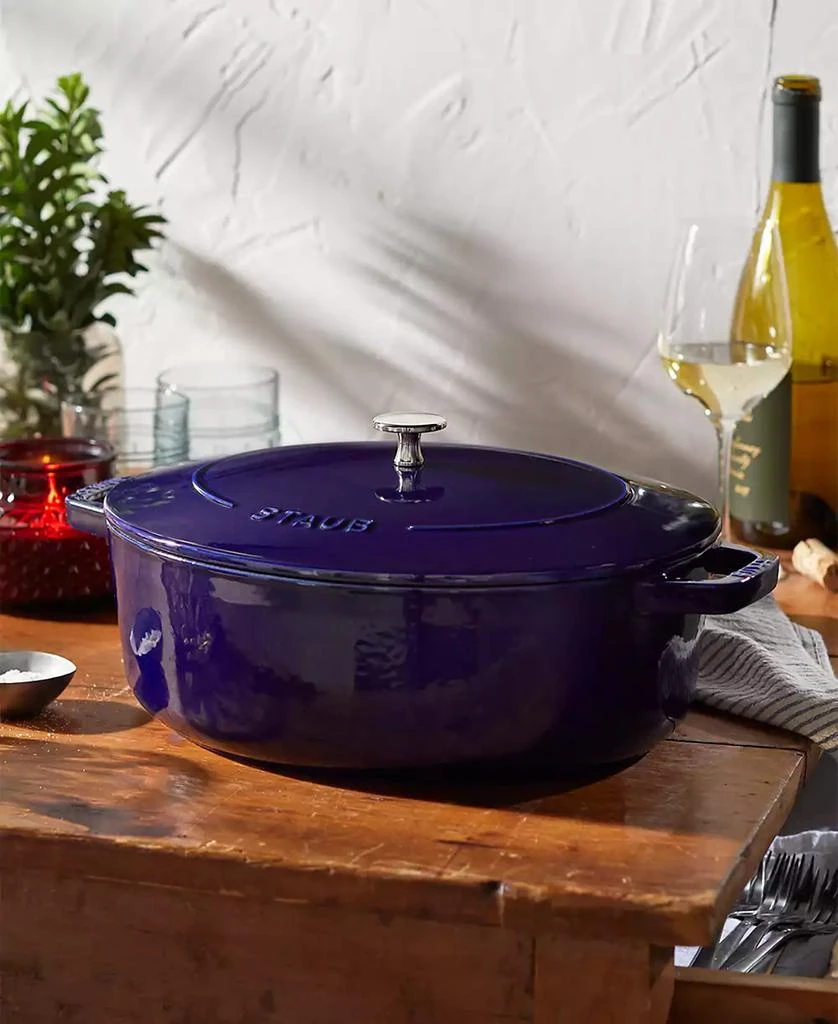 Staub Cast Iron 6.25qt Wide Oval Dutch Oven 6