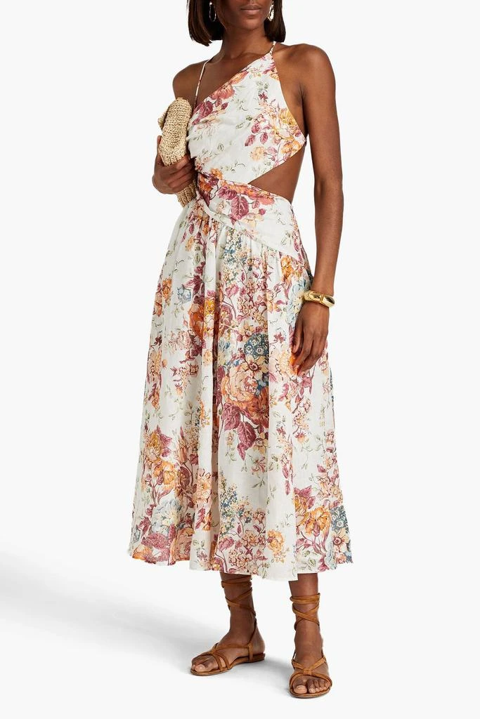 Zimmermann Cutout floral-print linen midi dress 2