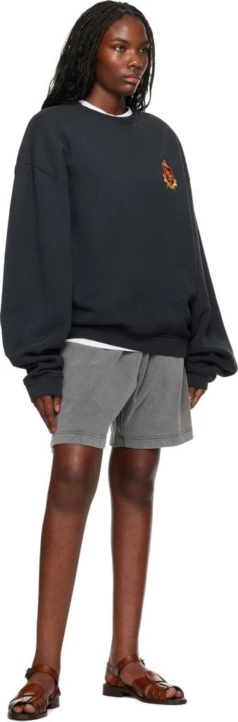 Rhude Black 'Rhude' Crest Crewneck Sweatshirt 4