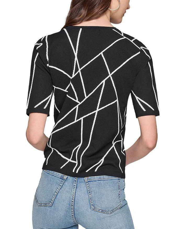 Karl Lagerfeld Paris Printed Short Sleeve Sweater 3