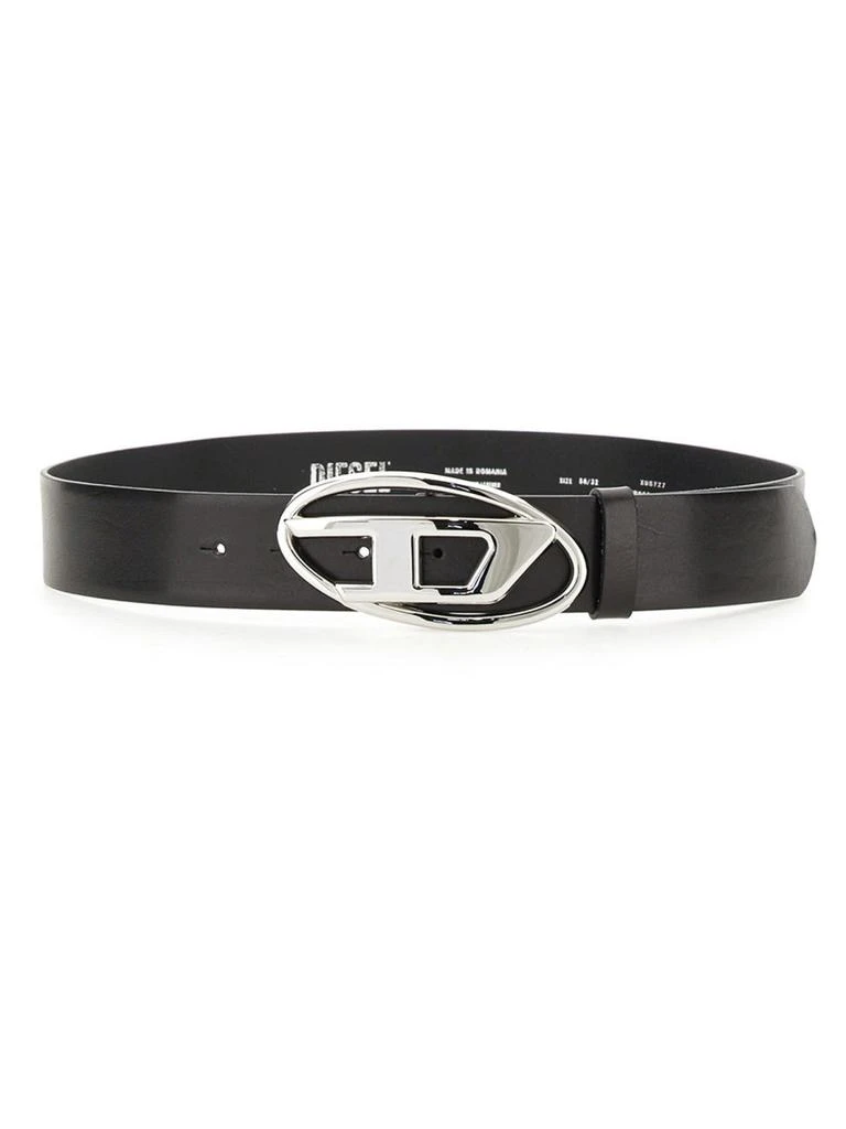 Shop Diesel B-1Dr Logo Plaque Buckled Belt on Sale at  display picture 2