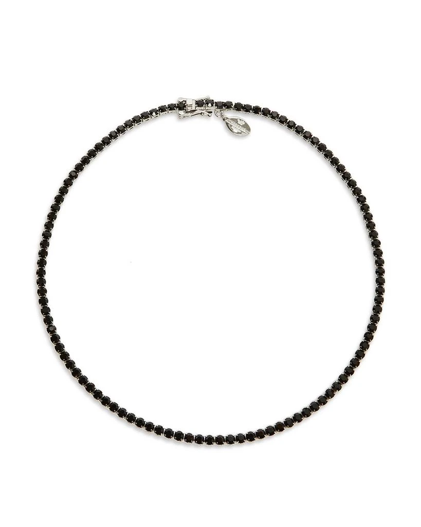 Weekend Max Mara Lodola Fit Black Rhinestone Tennis Necklace, 14" 1