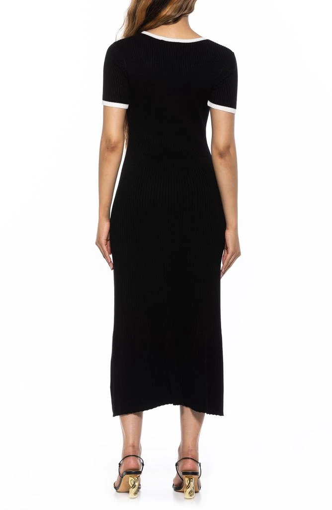 ALEXIA ADMOR Keiko Rib Ringer Midi Sweater Dress 2