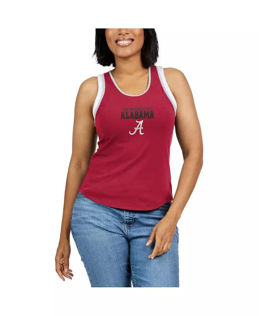 WEAR by Erin Andrews Women's Crimson Alabama Crimson Tide Open Hole Razorback Tank Top 3