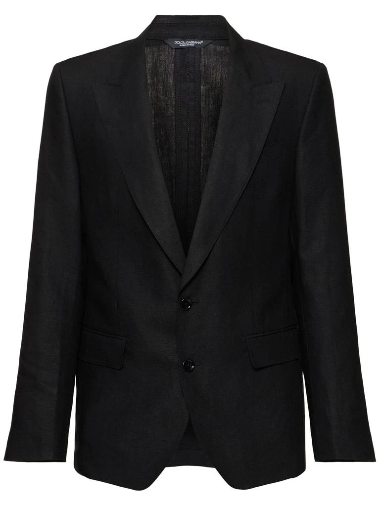 Dolce & Gabbana Single Breast Linen Blazer 1