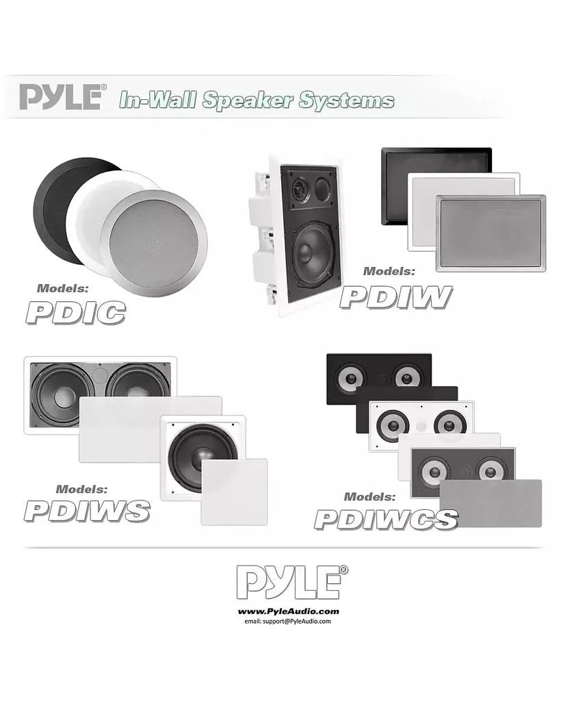 Pyle PDIW65 6.5" In-Wall/In-Ceiling 2-Way Stereo Speakers - Flush Mount, White, Pair 5