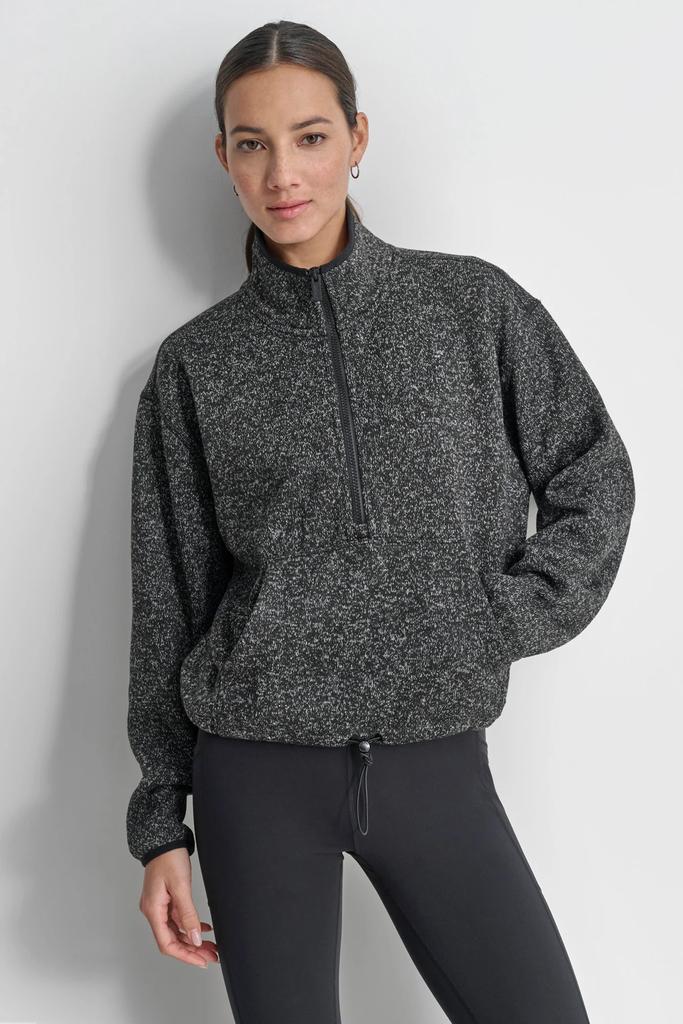 DKNY HALF ZIP FLEECE PULLOVER