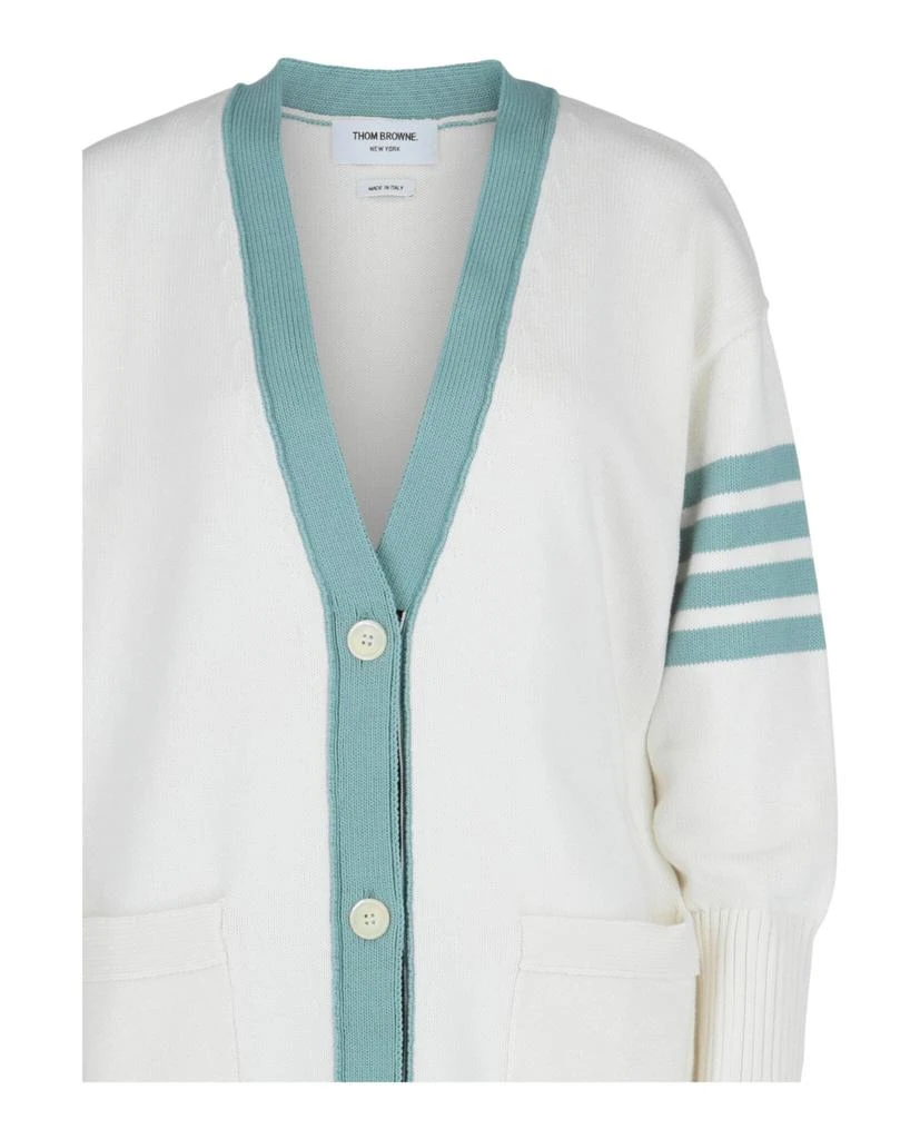Thom Browne Cotton 4-Bar Oversized V-Neck Cardigan 3