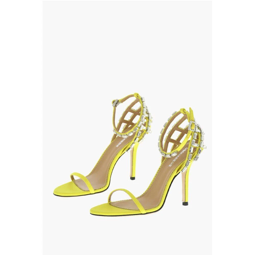 DSQUARED2 Dsquared² Satin CAGE Sandals Decorated With Women's Rhinestones 1