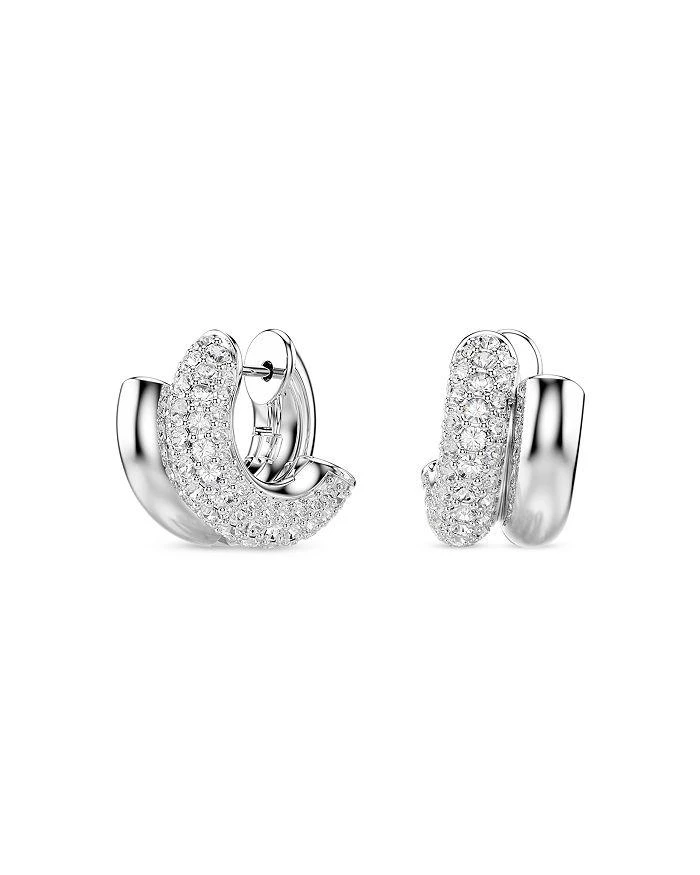 Swarovski Dextera Crystal Double Row Tubular Hoop Earrings