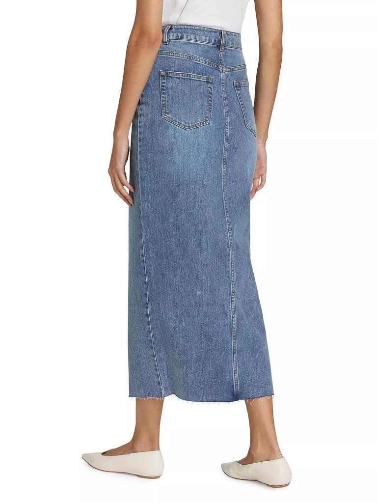 The Normal Brand Denim Raw-Cut Midi-Skirt 5