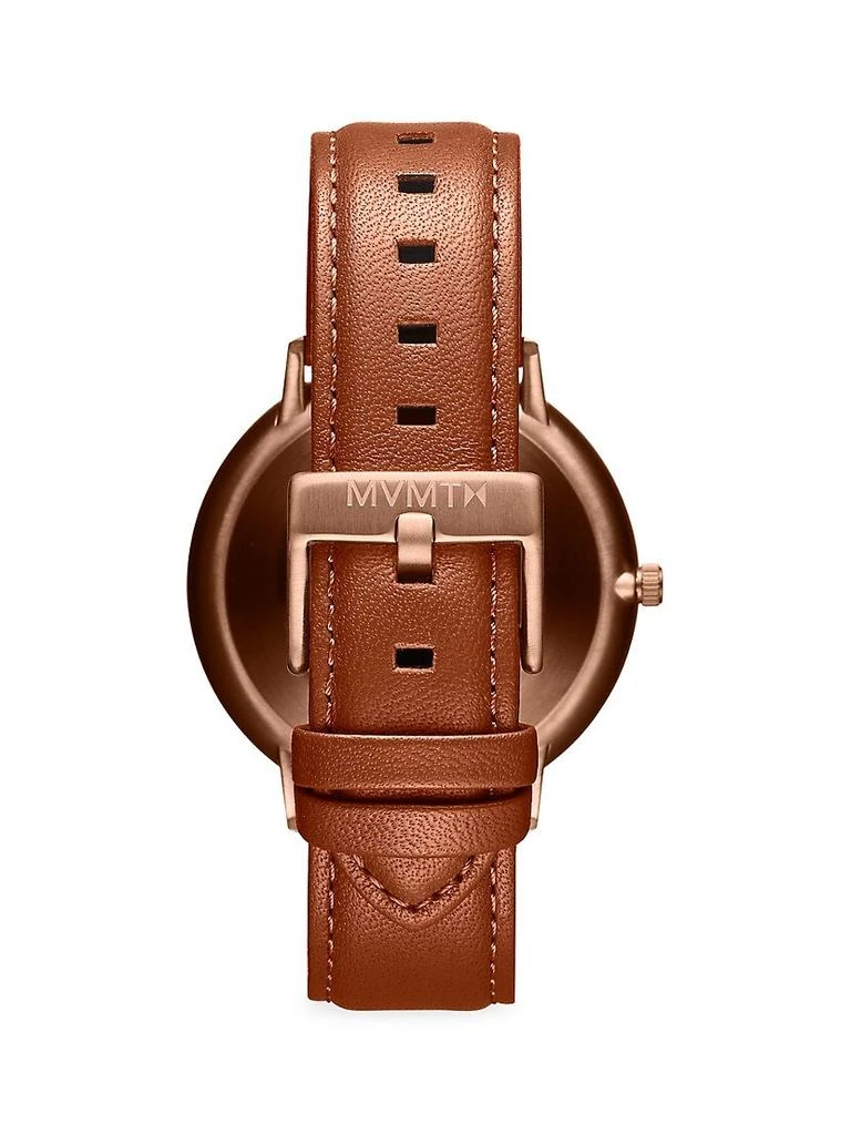 MVMT Legacy Slim Eagle Tan Leather Strap Watch 3