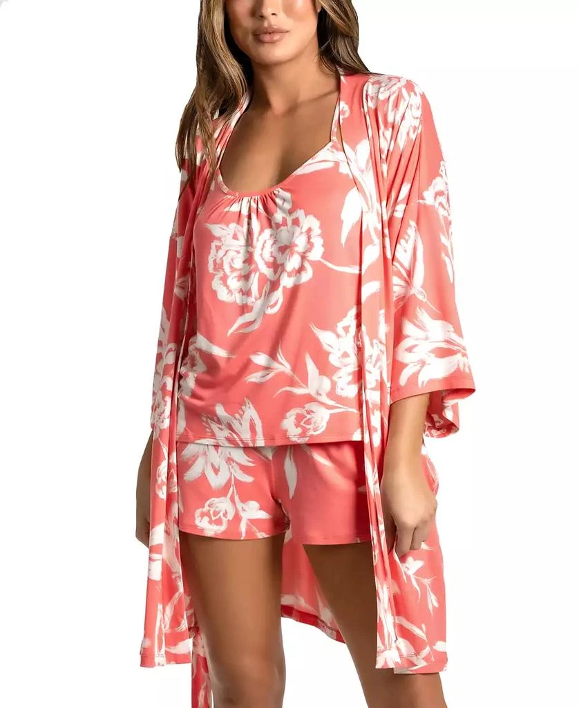 Linea Donatella Women's Printed 3/4-Sleeve Robe 4