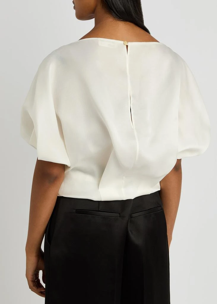 Khaite Niles draped silk top 3