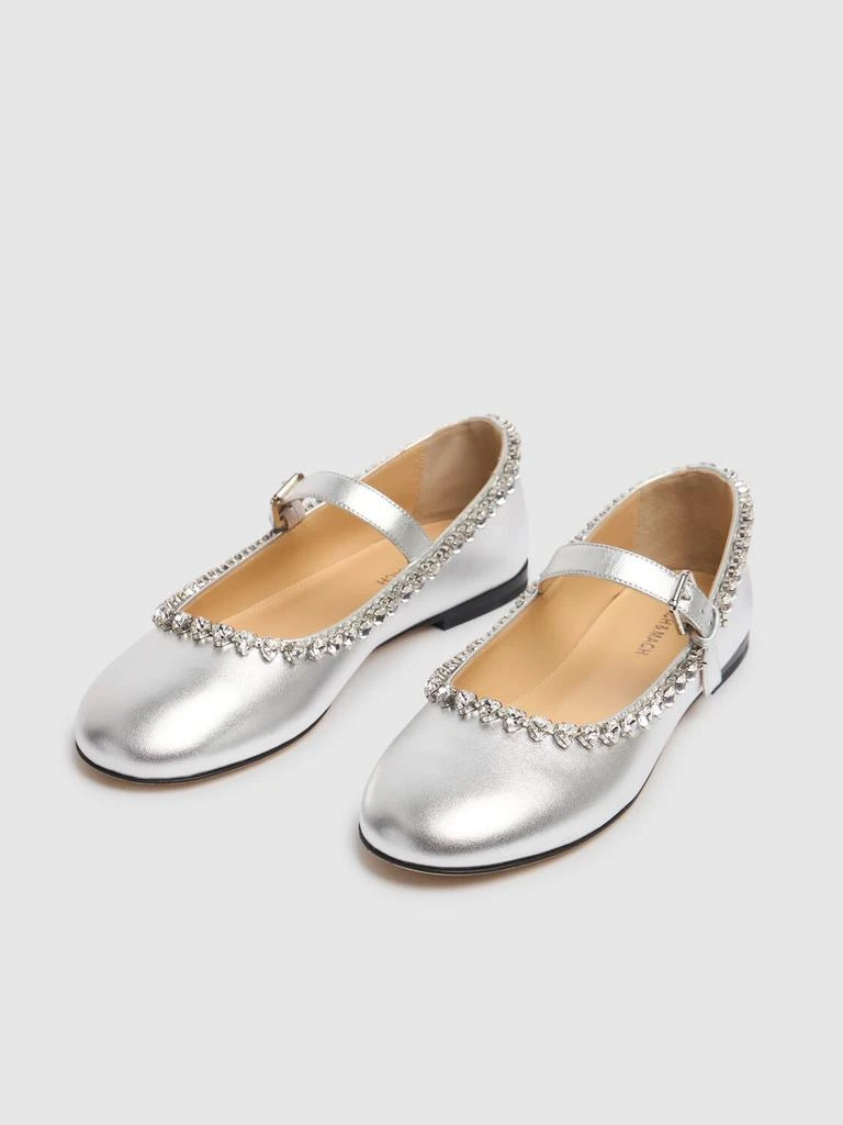 MACH & MACH 10mm Audrey Metallic Leather Mary Janes 2