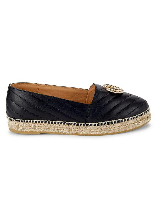 Mario Valentino Guendalina Quilted Leather Espadrille Loafers 1