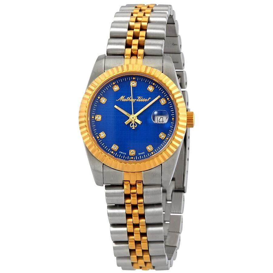 Mathey-Tissot Mathey III Quartz Crystal Blue Dial Ladies Watch D810BU 1