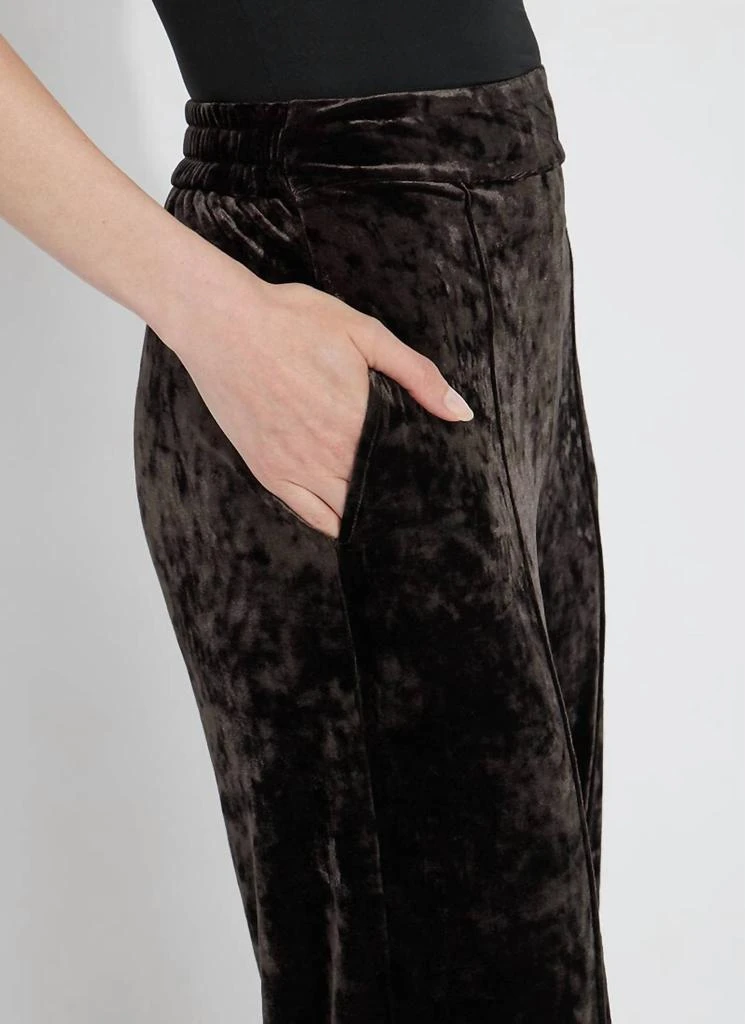 Lyssé Shay Crushed St Velvet Suit Pant In Double Espresso 3