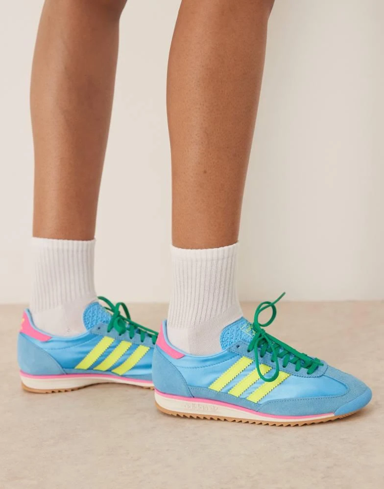 Adidas adidas Originals SL 72 OG trainers in bright blue and yellow 1