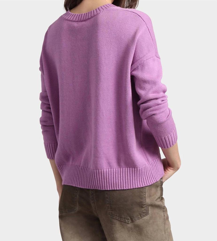 Minnie Rose Minnie Rose - Cotton Cashmere Boxy V-neck Sweater
