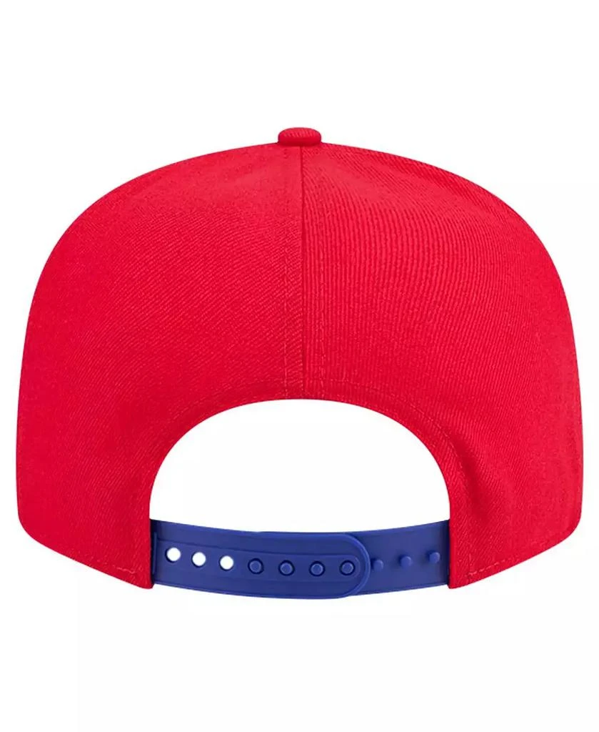 New Era Men's White/Blue Detroit Pistons Throwback Gradient Tech Font 9fifty Snapback Hat 4