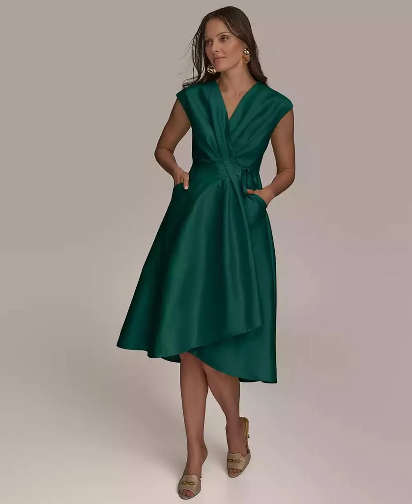 Donna Karan Women's Surplice-Neck Midi Dress - Dresses & Skirts - Free  Shipping - BeyondStyle