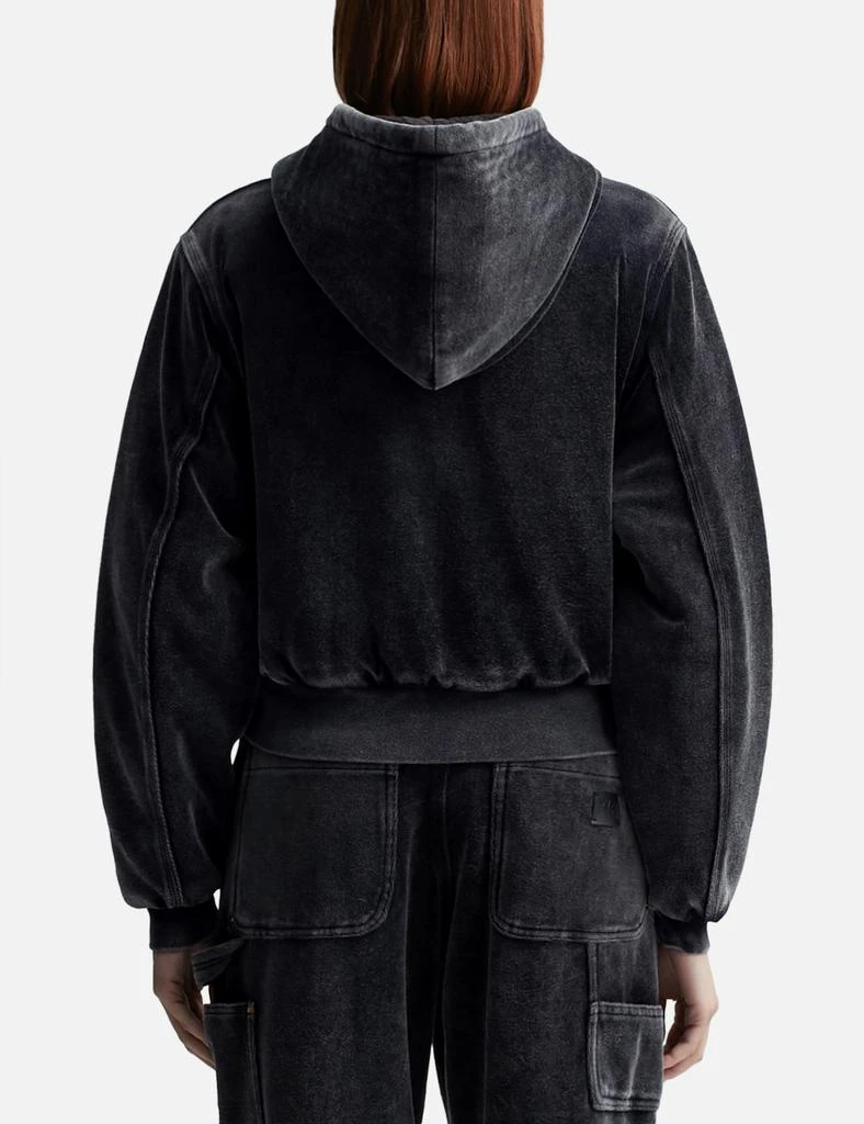 Alexander Wang Zip-Up Hoodie in Velour 5