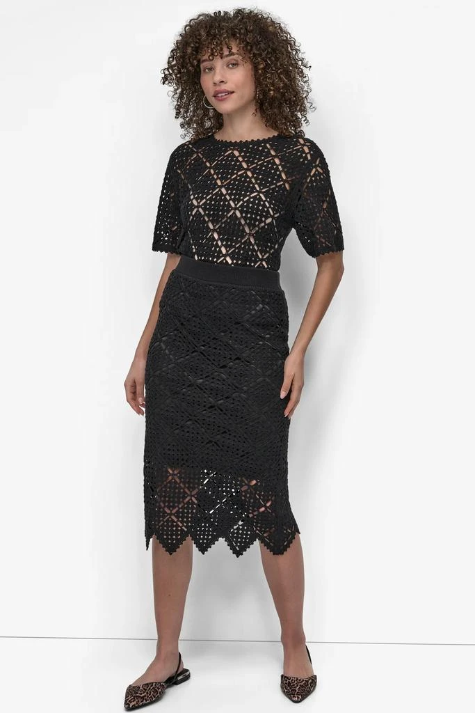 DKNY CROCHET MIDI PENCIL SKIRT 5