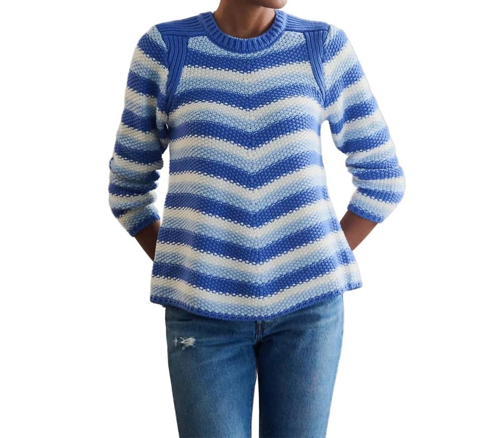 Hatley Chevron Swing Sweater In Blue 1