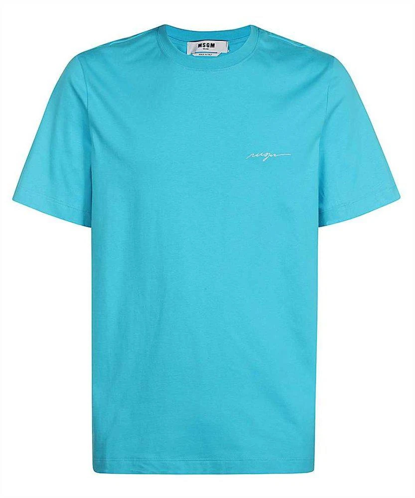 MSGM MSGM Logo Embroidered Crewneck T-Shirt