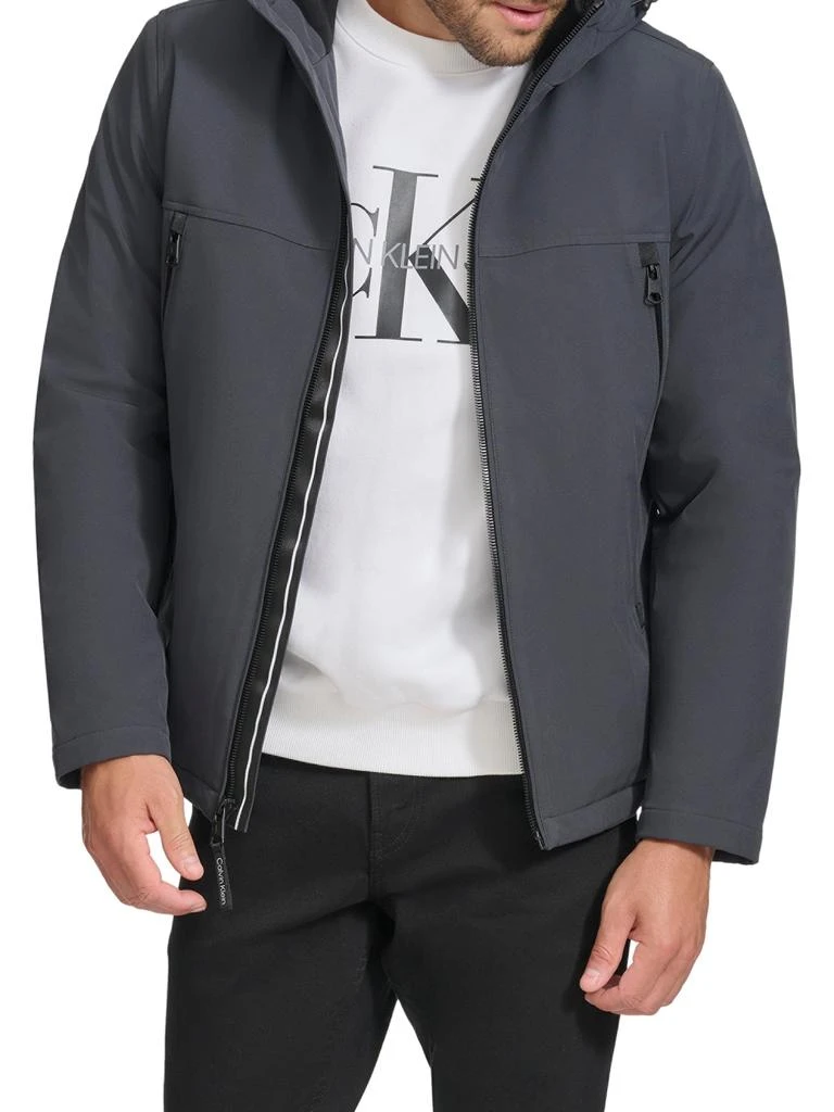Calvin Klein Faux Fur Lined Hooded Zip Up Jacket