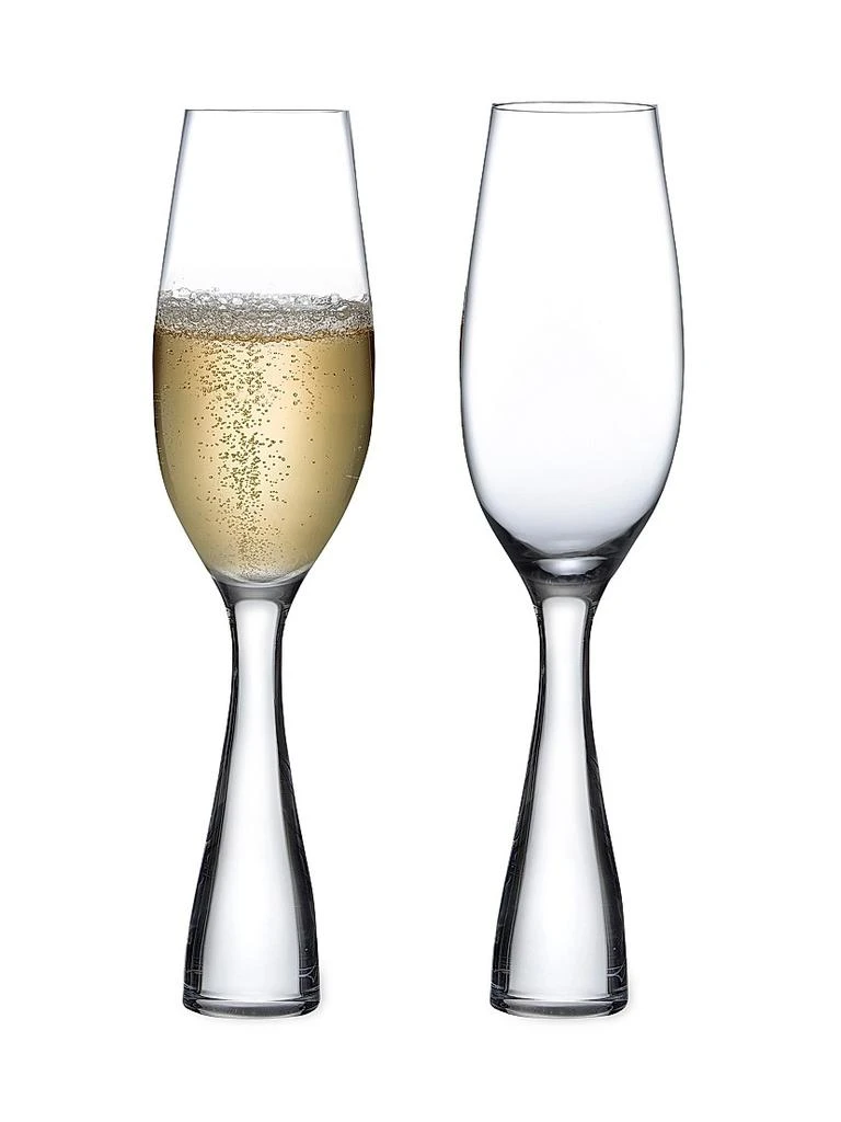 Nude Glass Wine Party 2-Piece Champagne Glass Set