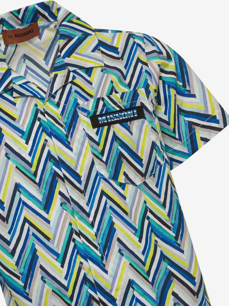 Missoni Missoni Boys Zigzag Beach Shirt in Blue 4