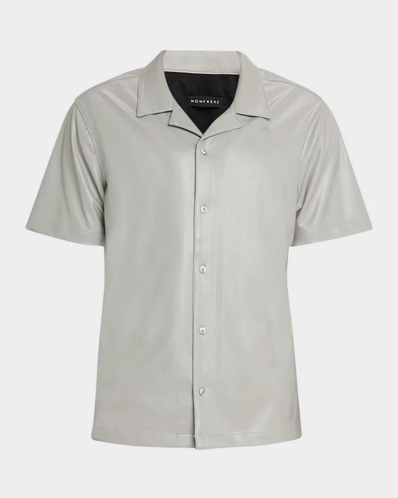 MONFRÈRE Men's Bond Faux Leather Camp Shirt 1