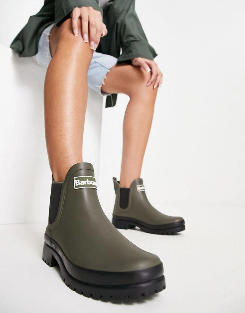 Barbour Barbour Mallow wellie boots in khaki 1