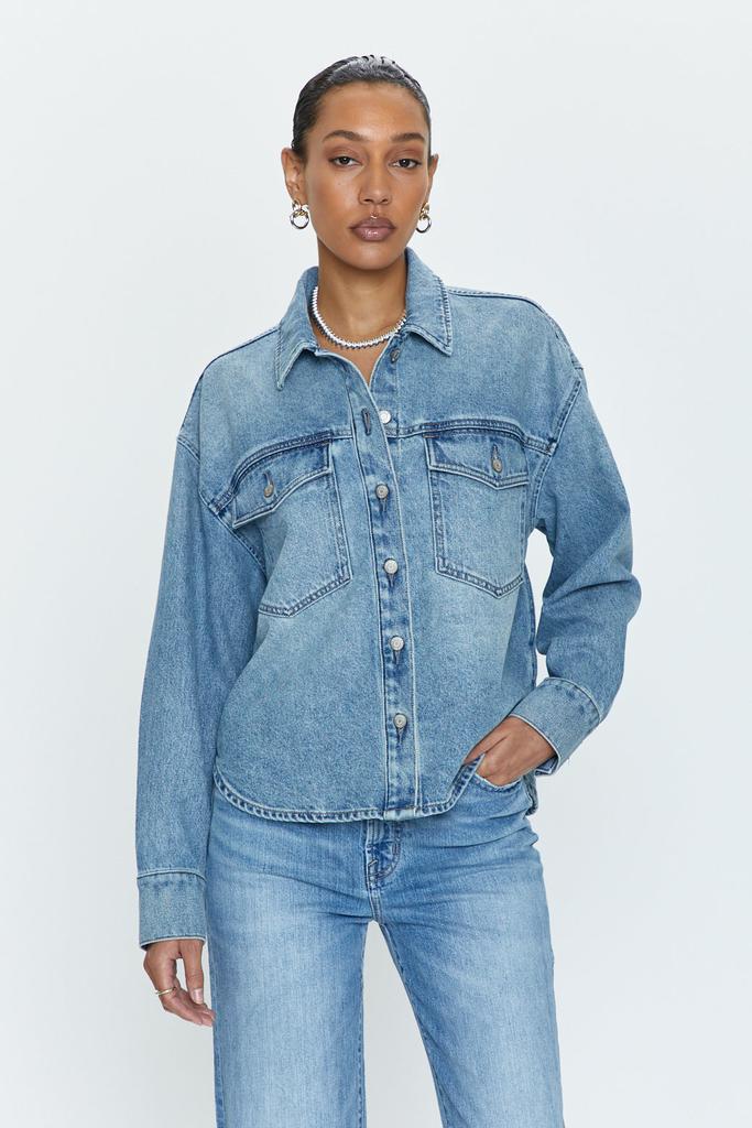 Pistola Denim Mandy Crop Shacket - Marcel