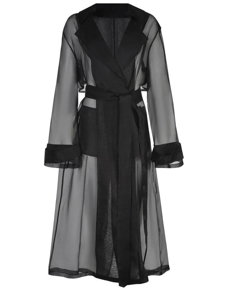 FEDERICA TOSI Federica Tosi Sheer Belted Trench Coat