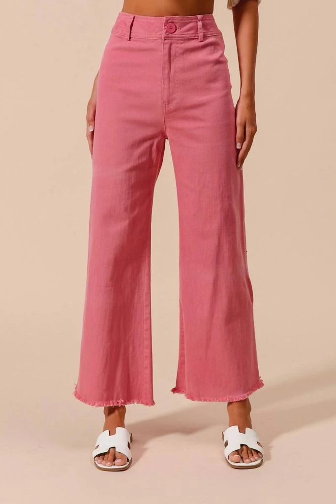So Me So Me - Frayed Hem Wide Leg Pant