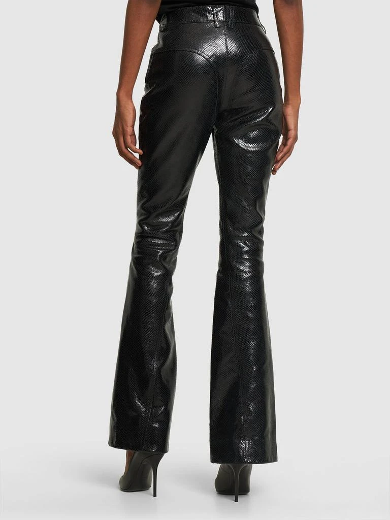 Mugler Snake Leather Flared Pants 2
