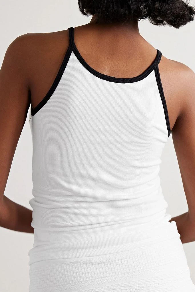ATM Anthony Thomas Melillo Two-tone ribbed stretch-modal jersey tank 3