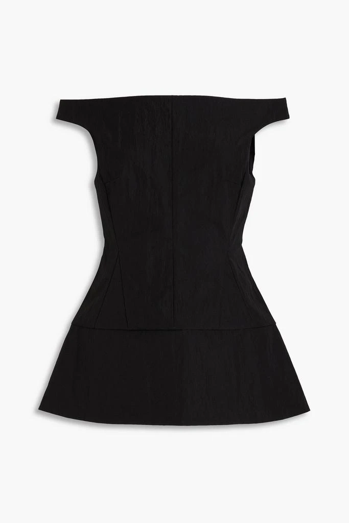 Tibi Off-the-shoulder crepe peplum top 1