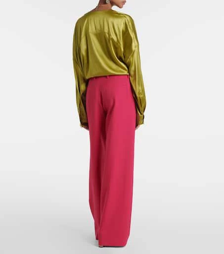 Dries Van Noten Wool and mohair twill straight pants 3